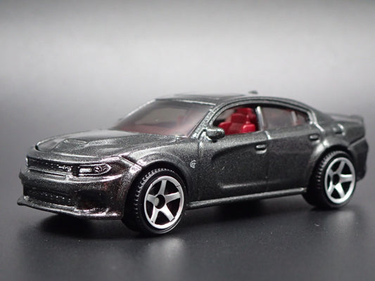2011-2023 DODGE CHARGER SRT HELLCAT GRAY 1:64 SCALE DIORAMA DIECAST MODEL CAR