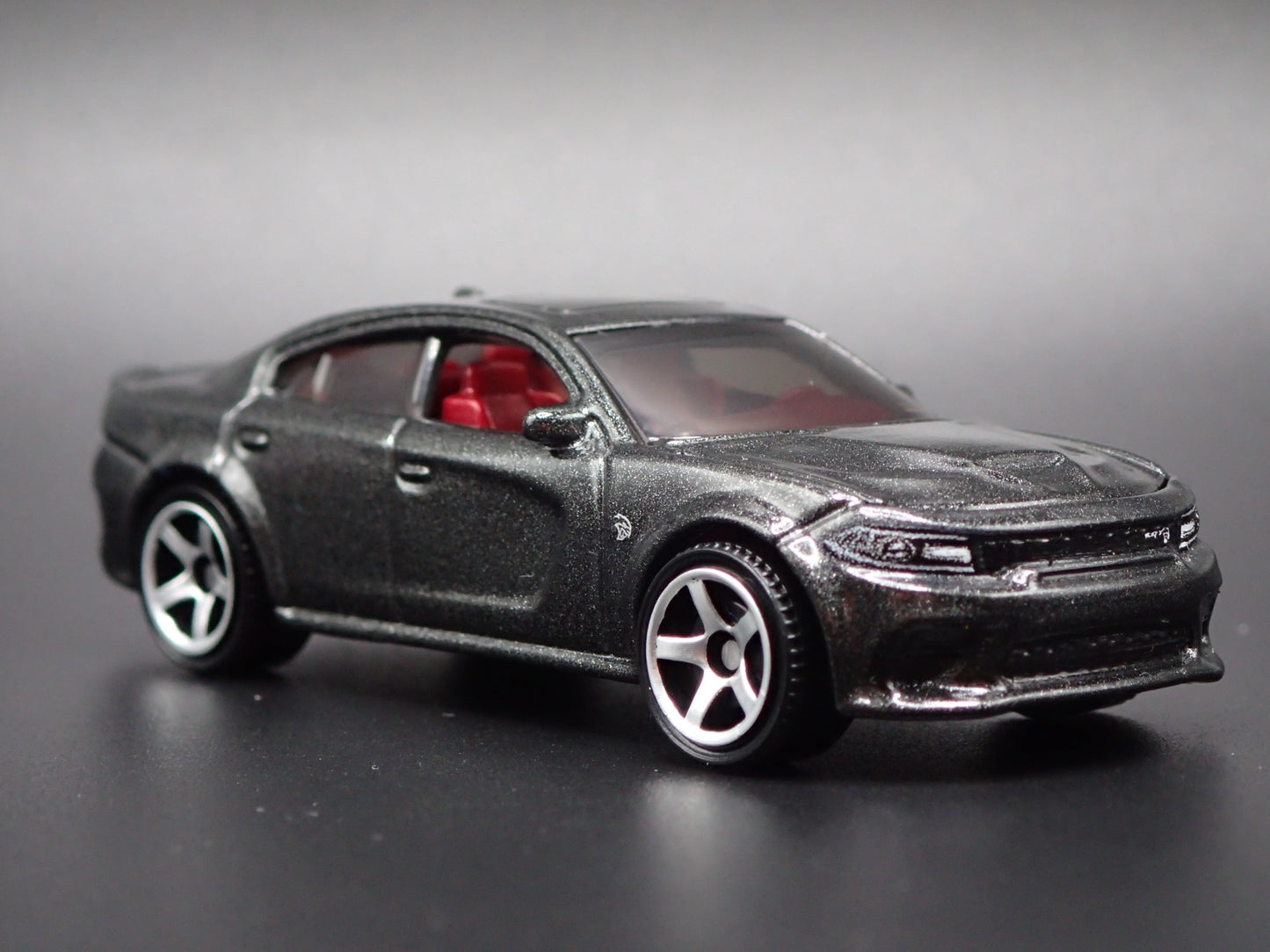 2011-2023 DODGE CHARGER SRT HELLCAT GRAY 1:64 SCALE DIORAMA DIECAST MODEL CAR