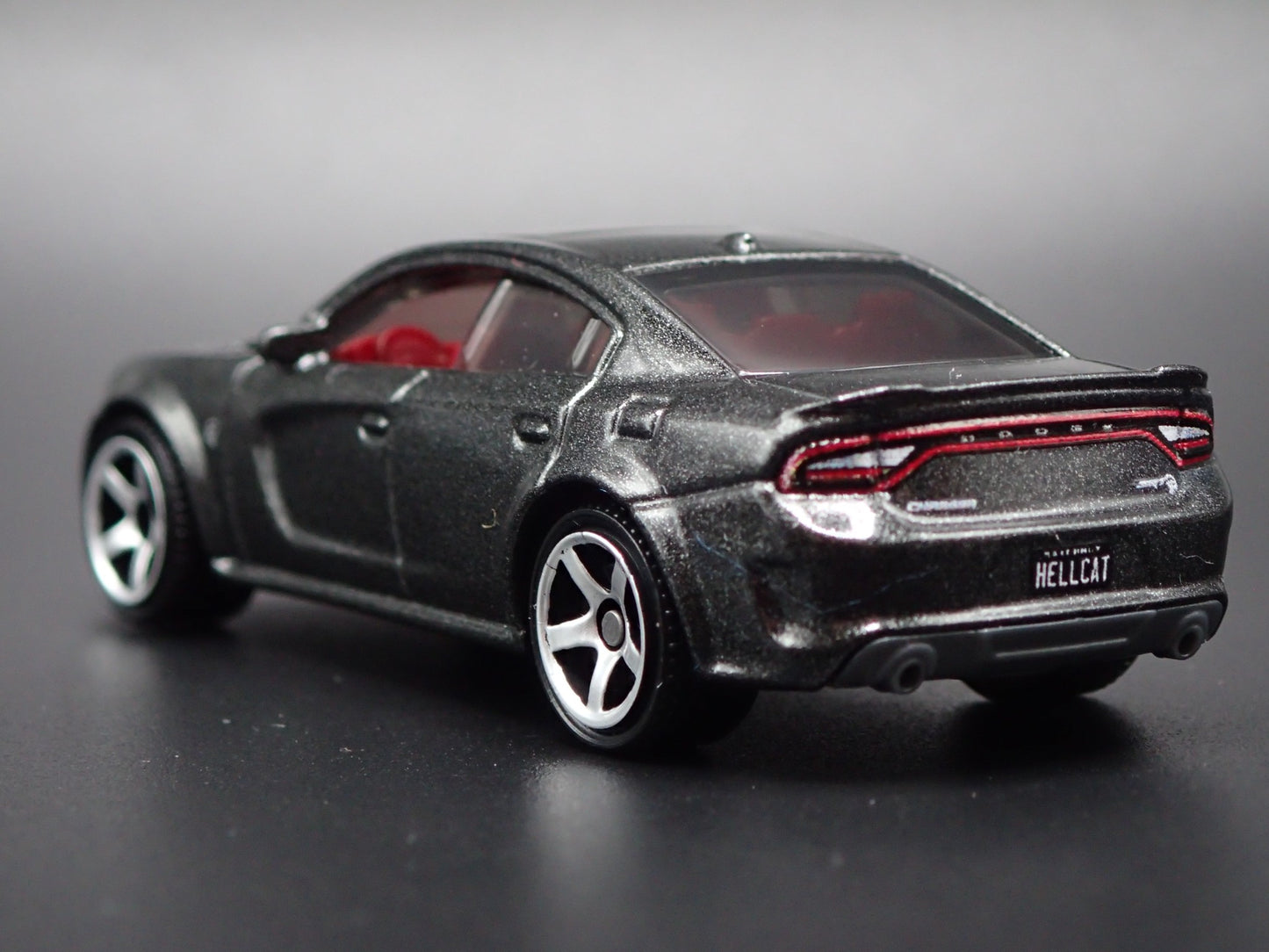 2011-2023 DODGE CHARGER SRT HELLCAT GRAY 1:64 SCALE DIORAMA DIECAST MODEL CAR