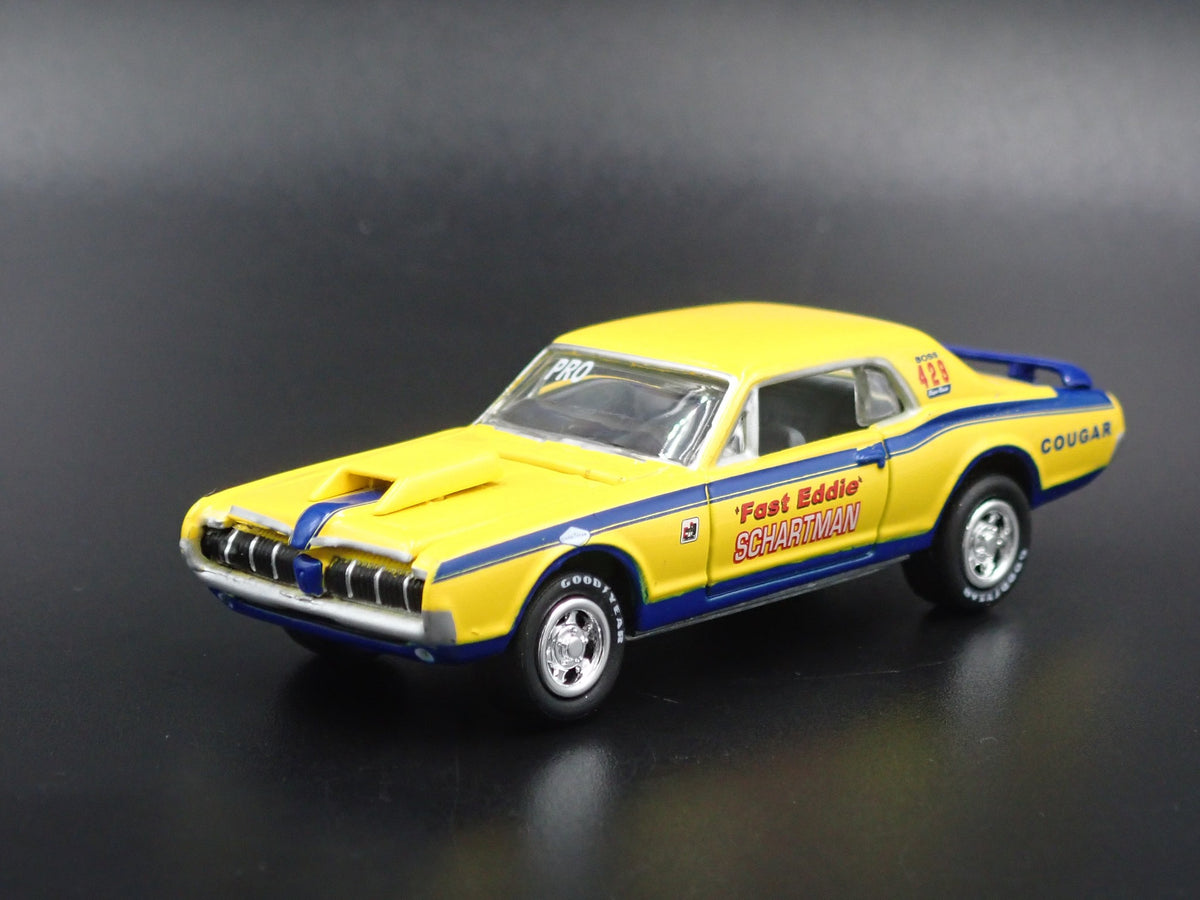 1969 MERCURY COUGAR BOSS 429 FAST EDDIE SCHARTMAN 1/64 SCALE DIECAST MODEL CAR-Burning Rubber Toy Company