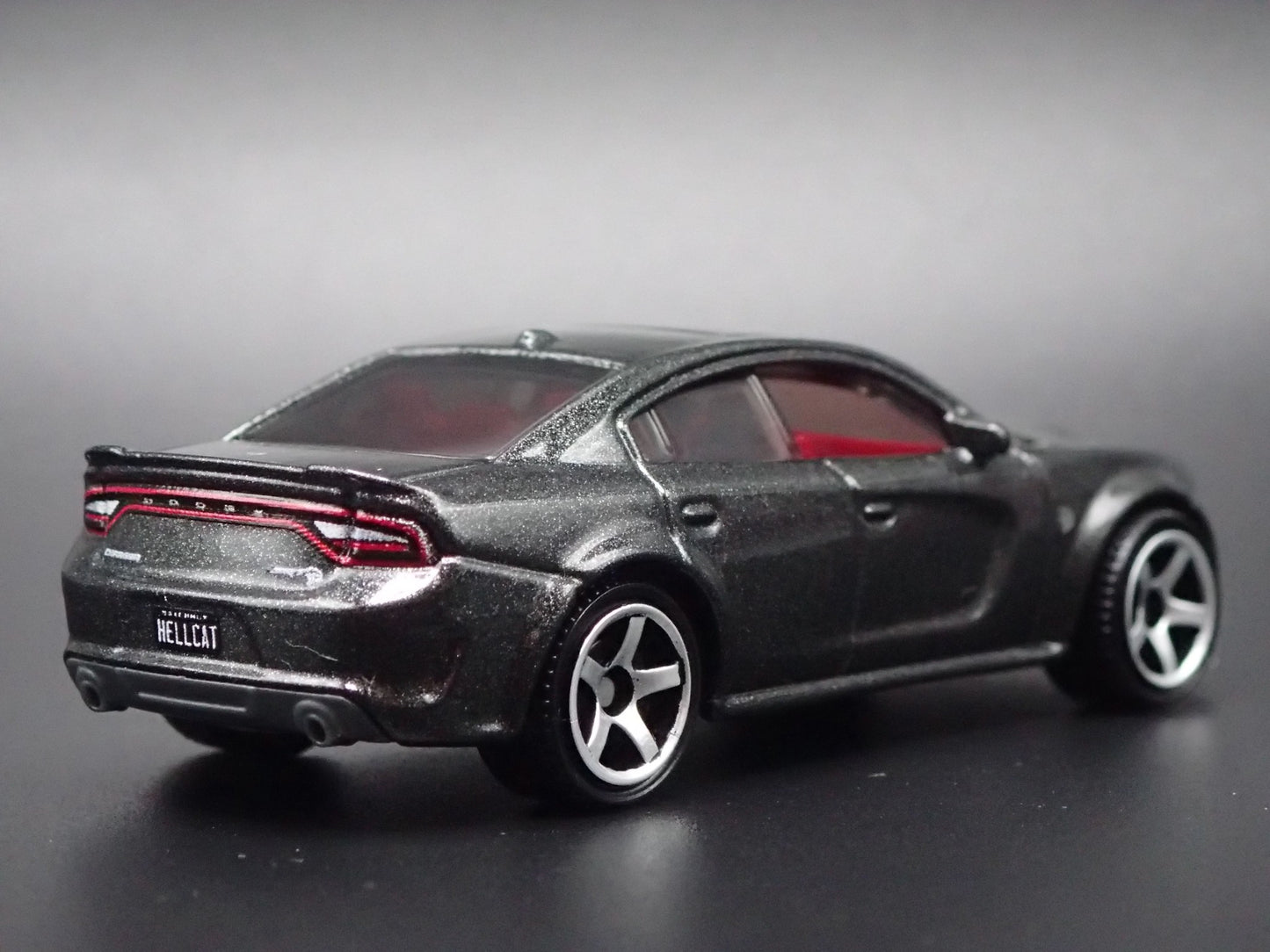 2011-2023 DODGE CHARGER SRT HELLCAT GRAY 1:64 SCALE DIORAMA DIECAST MODEL CAR