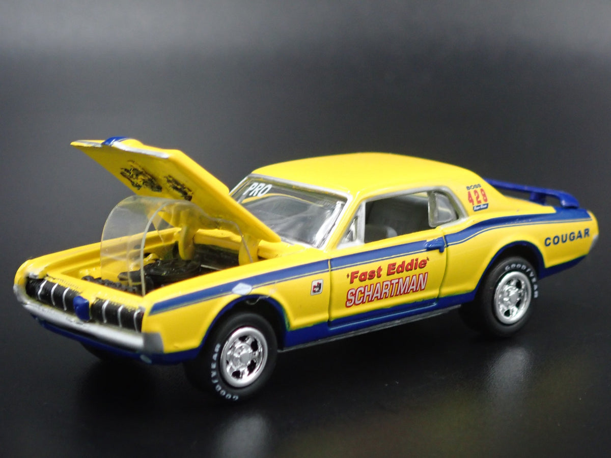1969 MERCURY COUGAR BOSS 429 FAST EDDIE SCHARTMAN 1/64 SCALE DIECAST MODEL CAR-Burning Rubber Toy Company