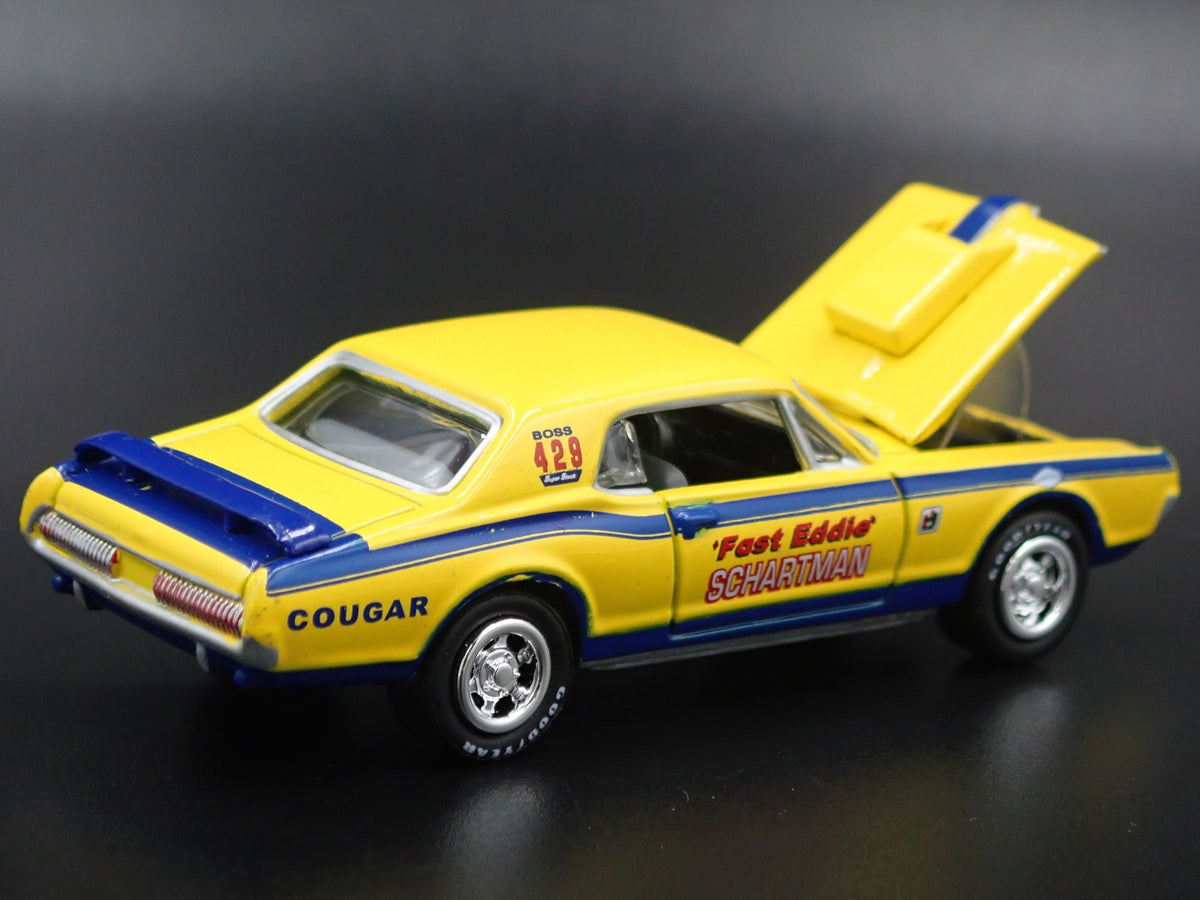 1969 MERCURY COUGAR BOSS 429 FAST EDDIE SCHARTMAN 1/64 SCALE DIECAST MODEL CAR-Burning Rubber Toy Company