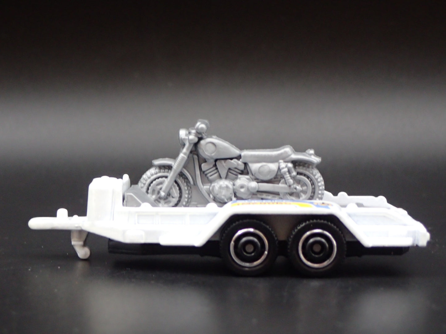 SHERIFF IMPOUND UTILITY TRAILER W MOTORCYCLE 1:64 SCALE DIORAMA DIECAST MODEL