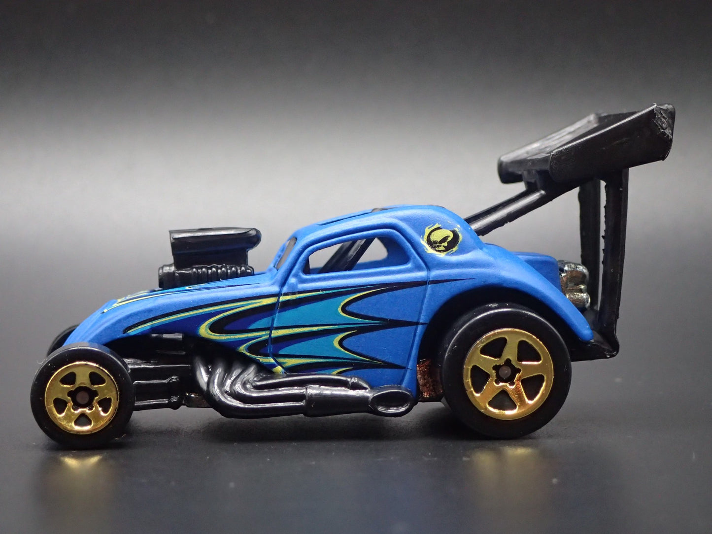 FIAT 500 NHRA DRAGSTER BLUE 1/64 SCALE COLLECTIBLE DIORAMA DIECAST MODEL CAR