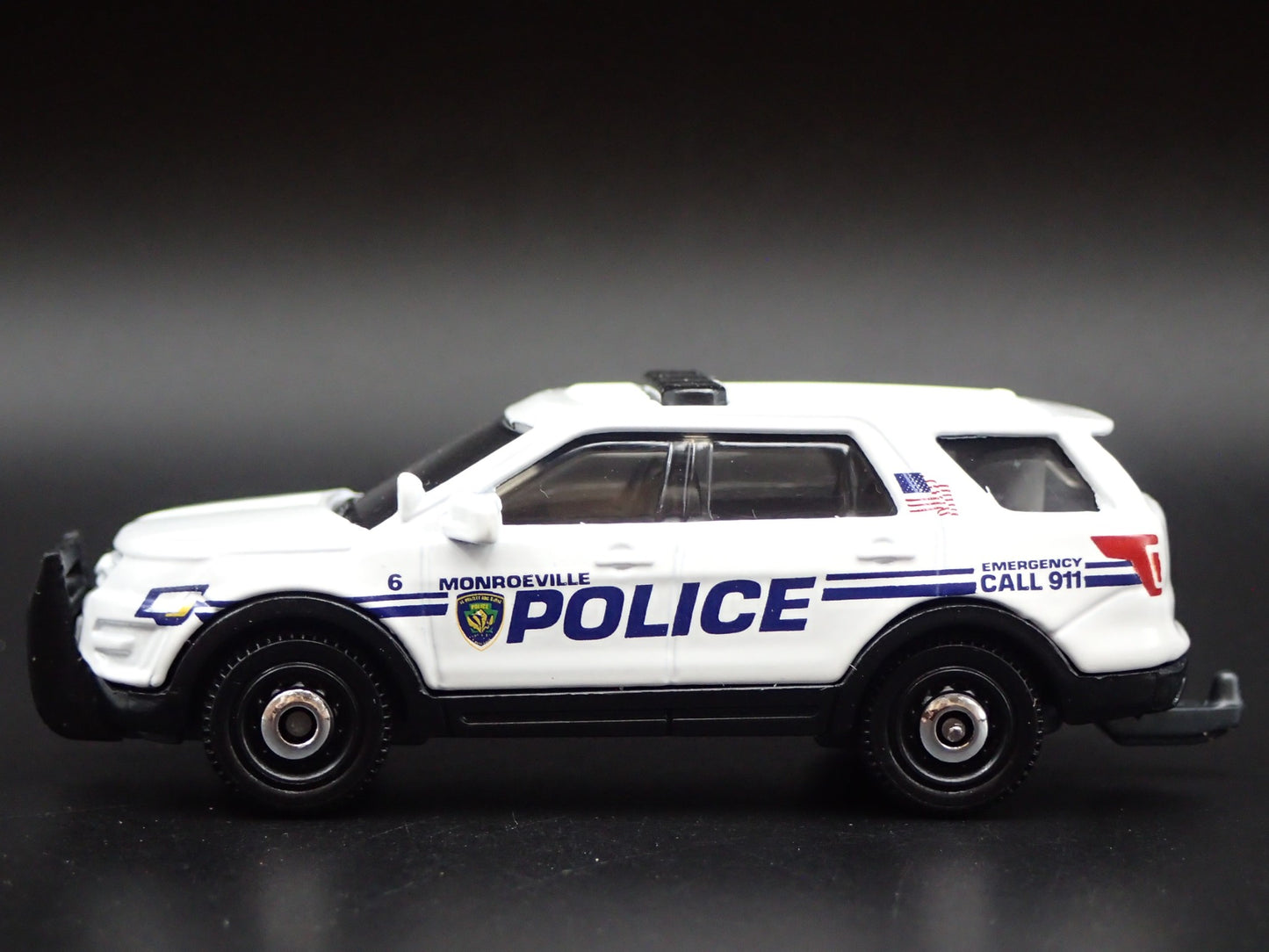 2016 FORD EXPLORER POLICE INTERCEPTOR UTILITY MONROEVILLE 1:64 DIECAST MODEL CAR