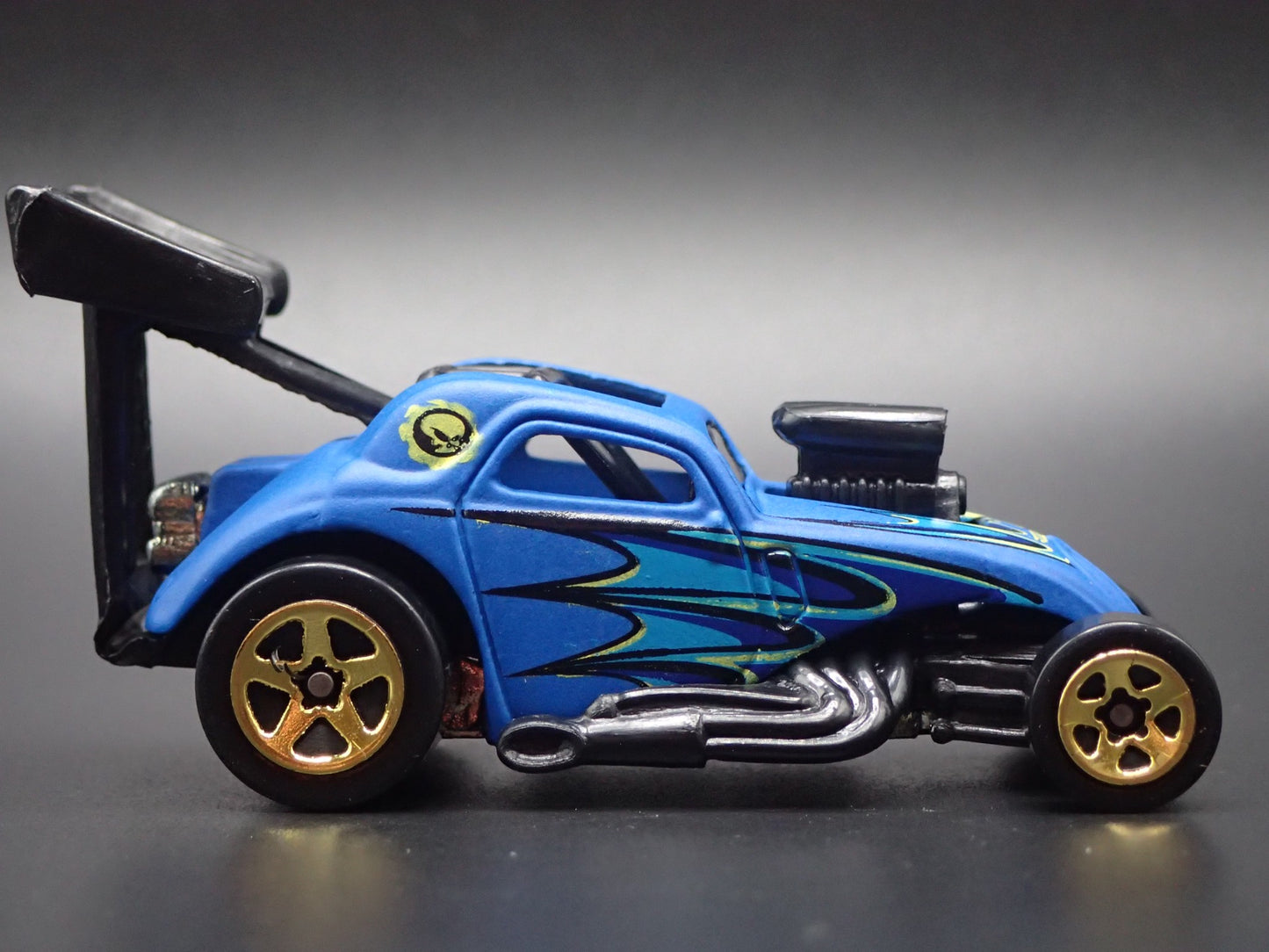 FIAT 500 NHRA DRAGSTER BLUE 1/64 SCALE COLLECTIBLE DIORAMA DIECAST MODEL CAR