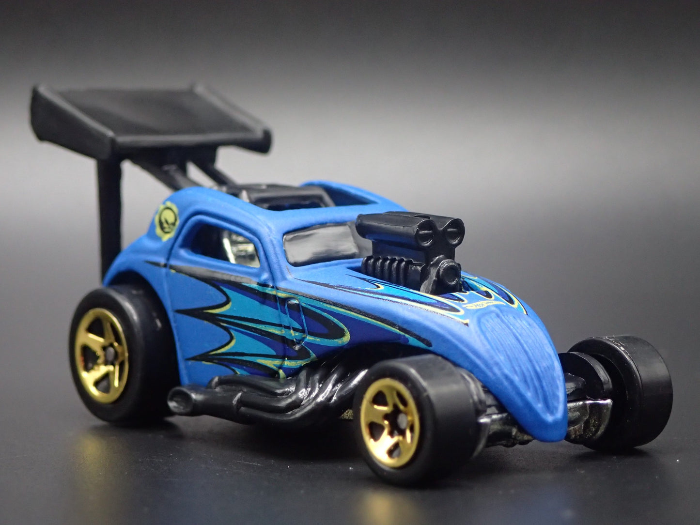 FIAT 500 NHRA DRAGSTER BLUE 1/64 SCALE COLLECTIBLE DIORAMA DIECAST MODEL CAR