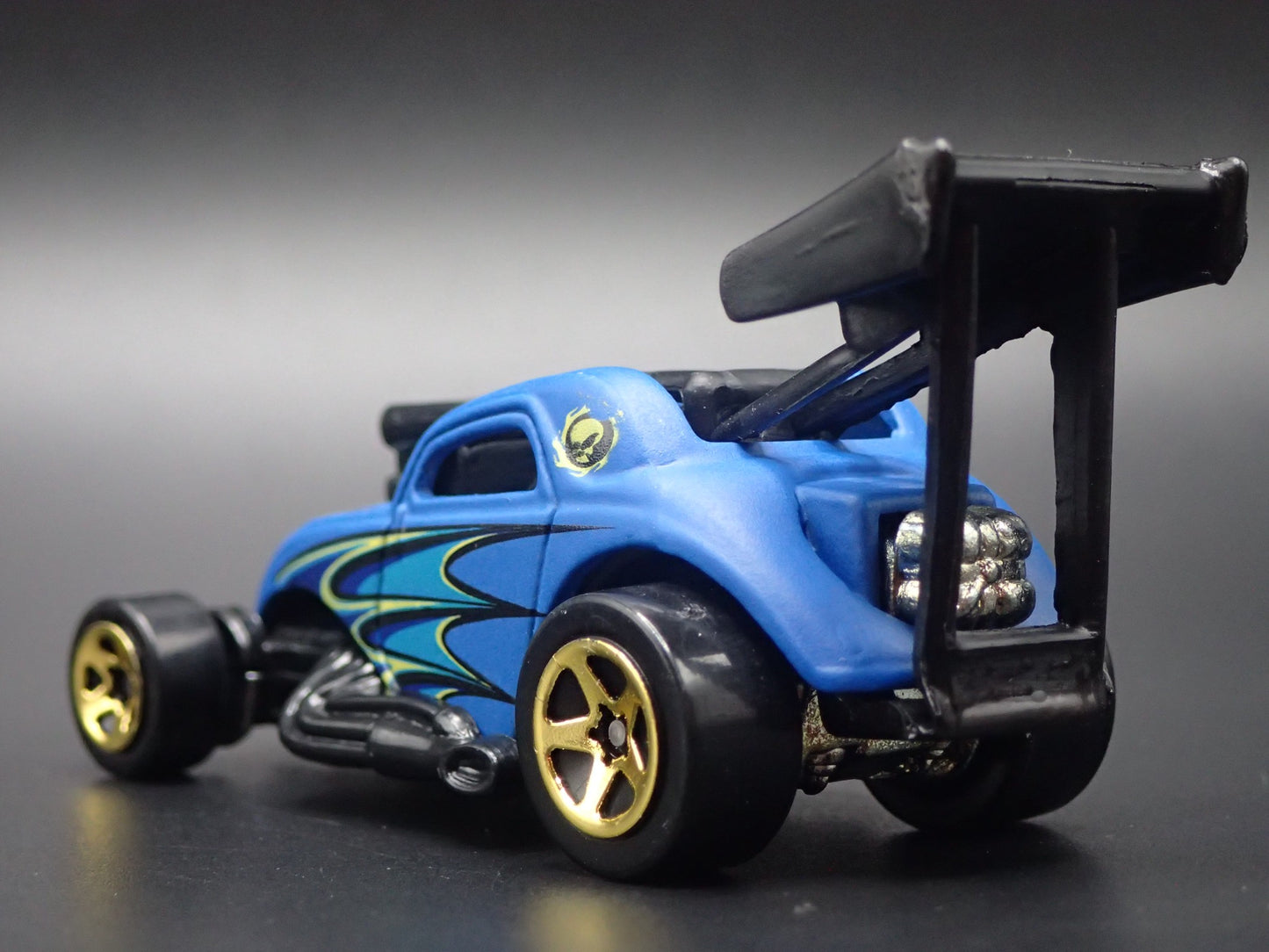 FIAT 500 NHRA DRAGSTER BLUE 1/64 SCALE COLLECTIBLE DIORAMA DIECAST MODEL CAR