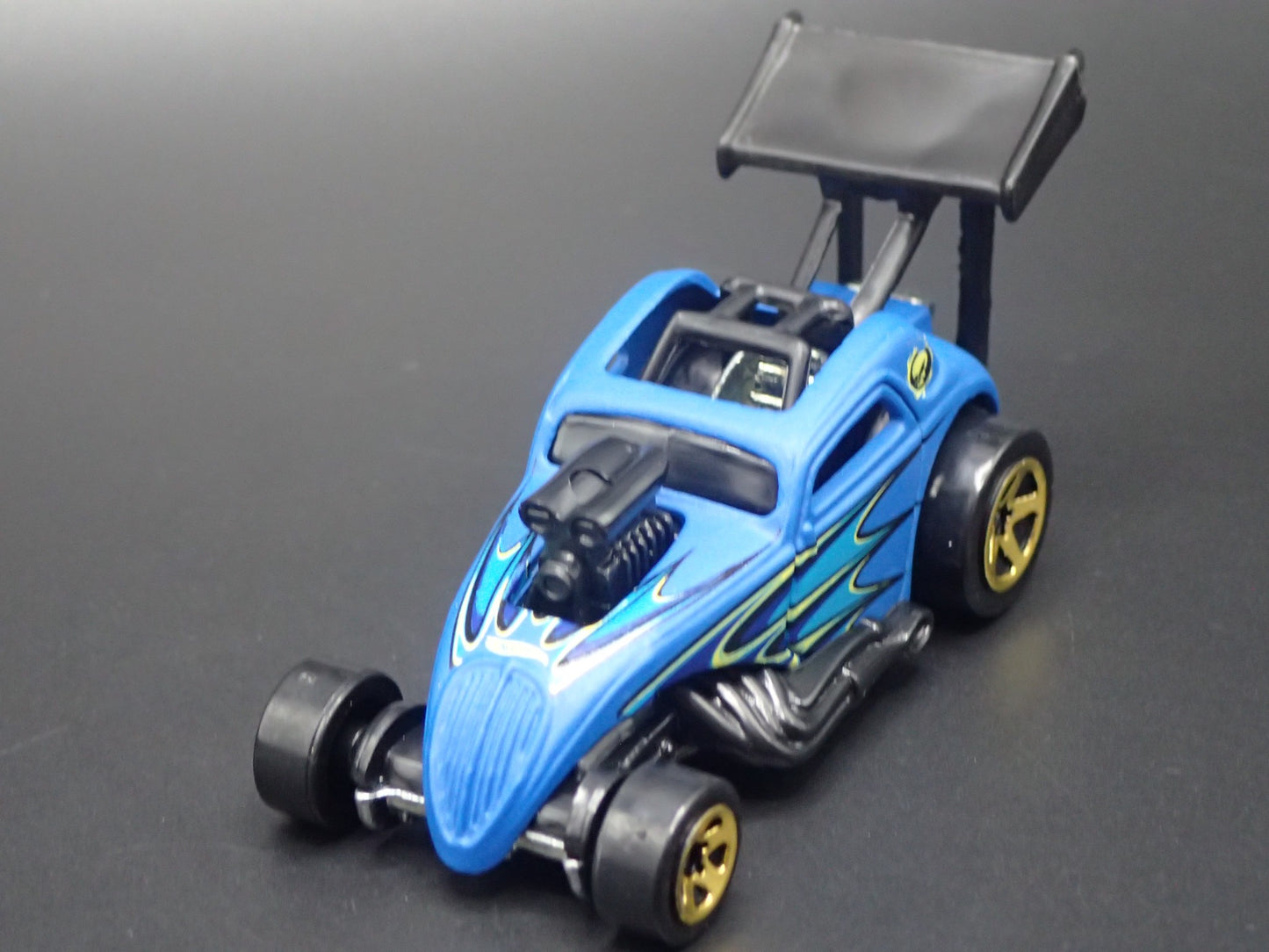 FIAT 500 NHRA DRAGSTER BLUE 1/64 SCALE COLLECTIBLE DIORAMA DIECAST MODEL CAR