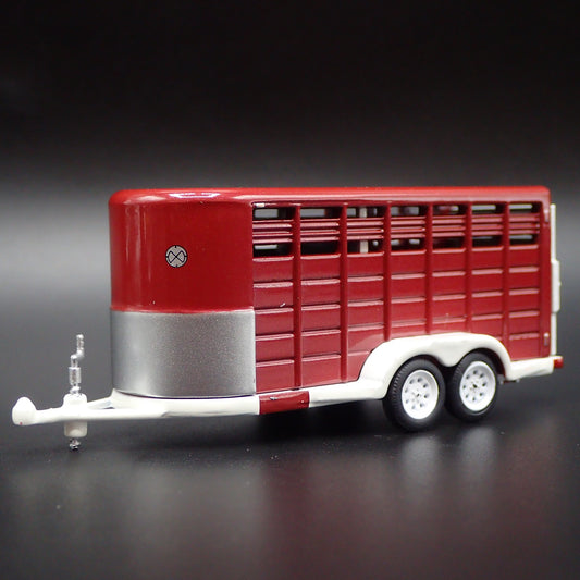 LIVESTOCK TRAILER RUBBER TIRES RARE 1/64 SCALE COLLECTIBLE DIORAMA DIECAST MODEL