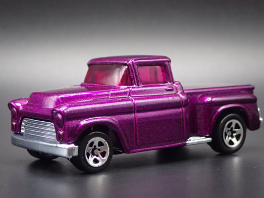 1956 56 CHEVY CHEVROLET STEPSIDE PICKUP TRUCK PURPL 1:64 SCALE DIECAST MODEL CAR
