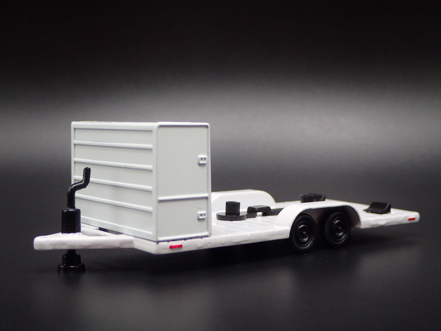 FLATBED CAR TRAILER W HITCH RACING 1:64 SCALE COLLECTIBLE DIORAMA DIECAST MODEL