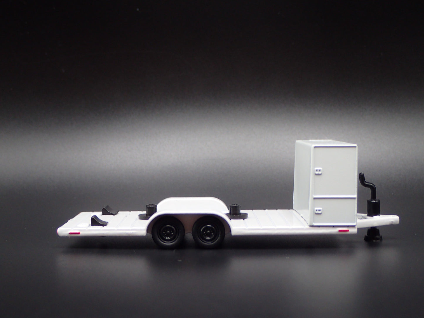 FLATBED CAR TRAILER W HITCH RACING 1:64 SCALE COLLECTIBLE DIORAMA DIECAST MODEL