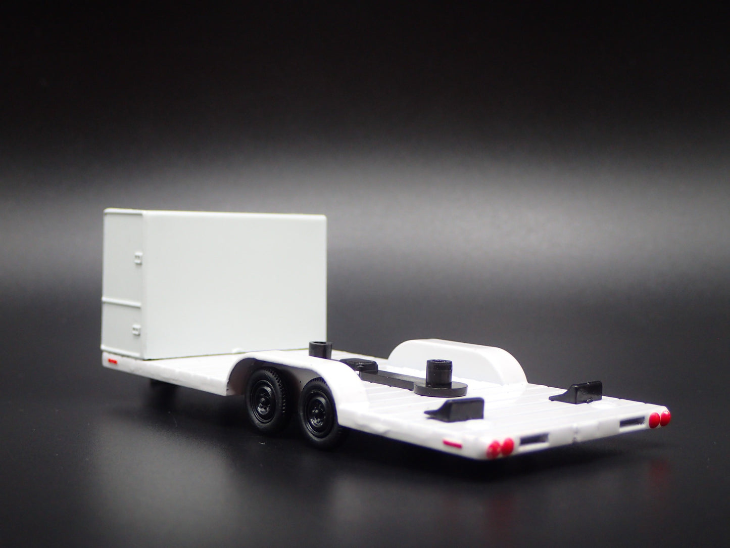 FLATBED CAR TRAILER W HITCH RACING 1:64 SCALE COLLECTIBLE DIORAMA DIECAST MODEL