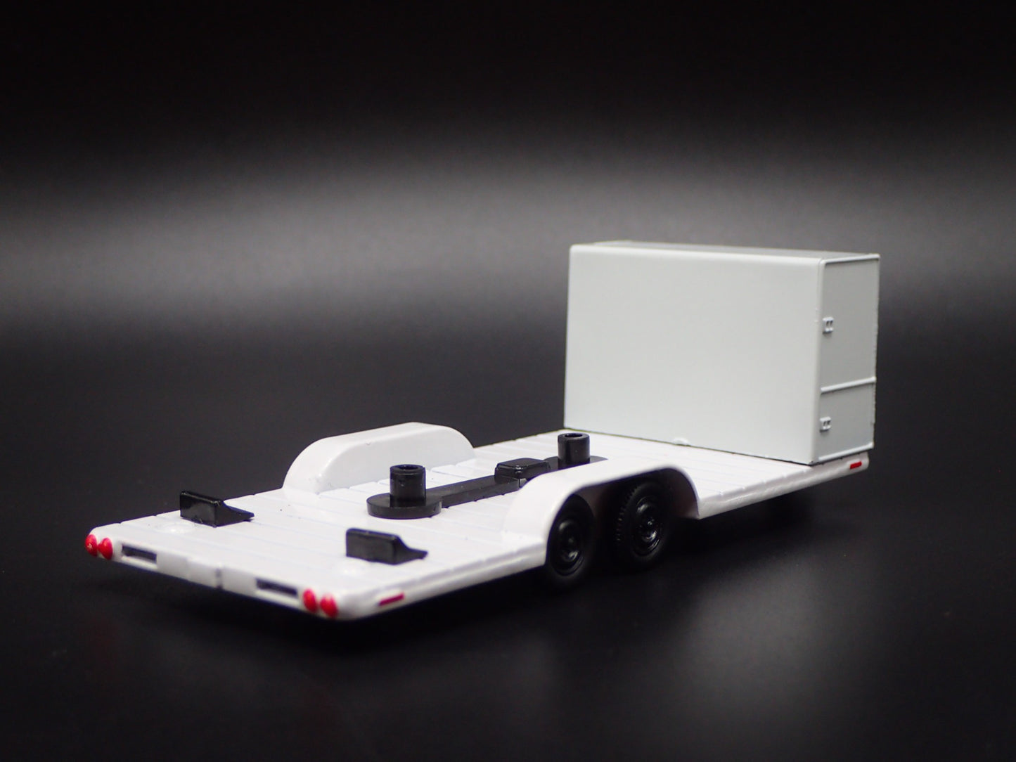 FLATBED CAR TRAILER W HITCH RACING 1:64 SCALE COLLECTIBLE DIORAMA DIECAST MODEL