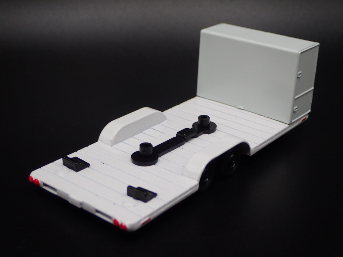 FLATBED CAR TRAILER W HITCH RACING 1:64 SCALE COLLECTIBLE DIORAMA DIECAST MODEL