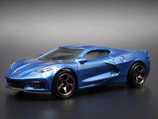2020-2025 CHEVY CHEVROLET CORVETTE C8 BLUE 1:64 SCALE DIORAMA DIECAST MODEL CAR