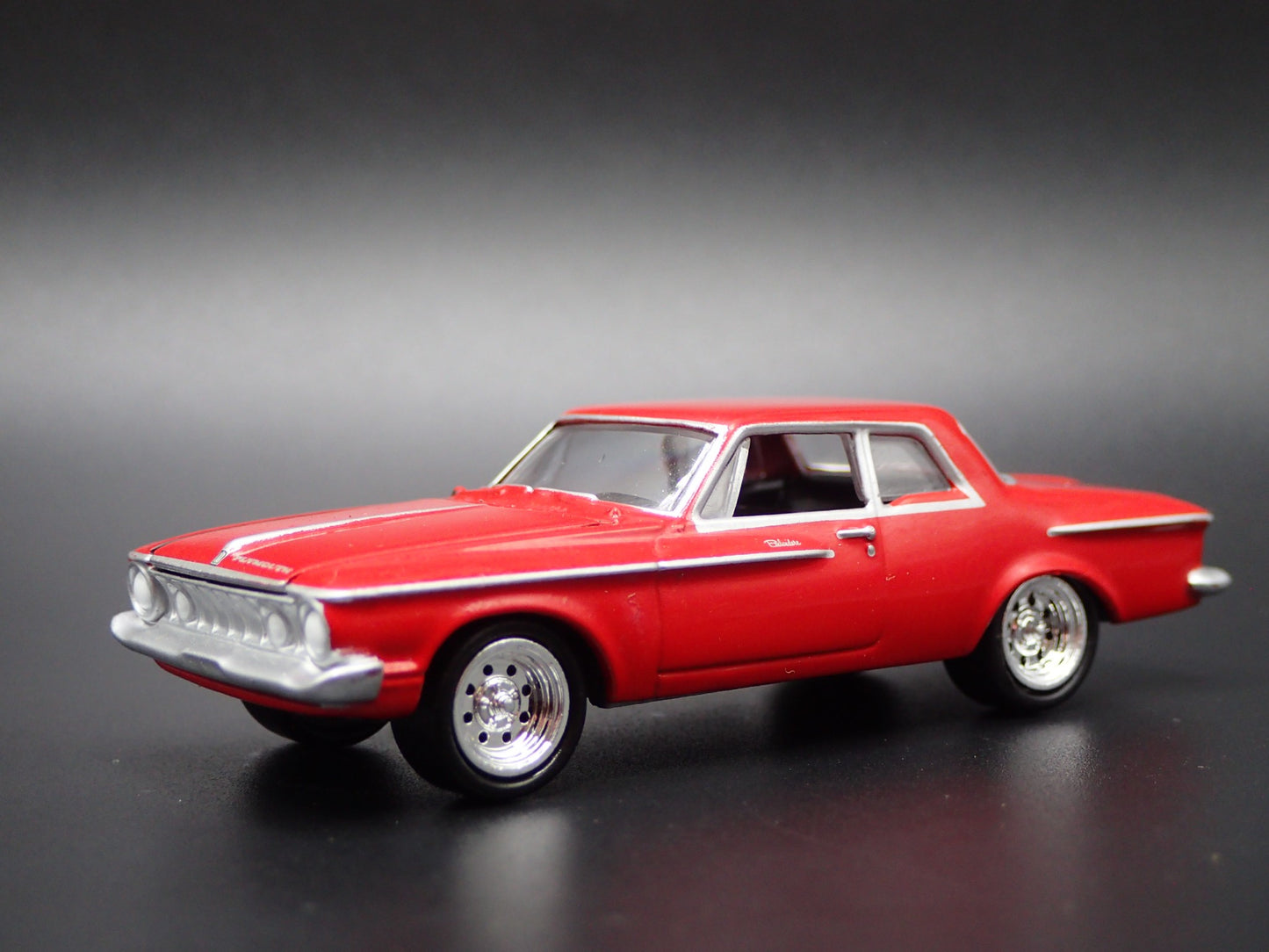 1962 62 PLYMOUTH BELVEDERE RED 1/64 SCALE COLLECTIBLE DIORAMA DIECAST MODEL CAR