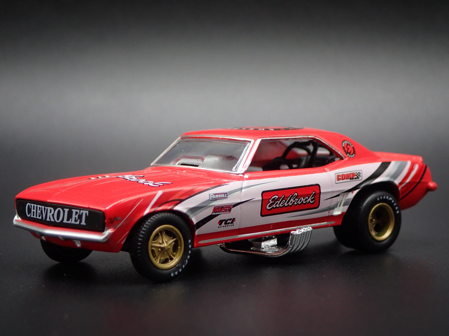 1969 CHEVY CHEVROLET CAMARO Z28 FUNNY CAR EDELBROCK 1:64 SCALE DIECAST MODEL CAR