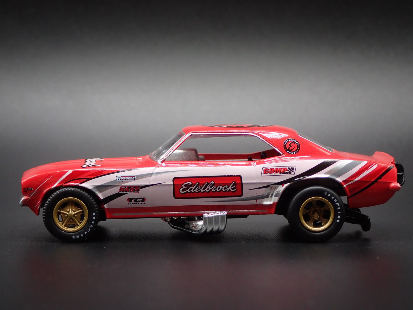 1969 CHEVY CHEVROLET CAMARO Z28 FUNNY CAR EDELBROCK 1:64 SCALE DIECAST MODEL CAR