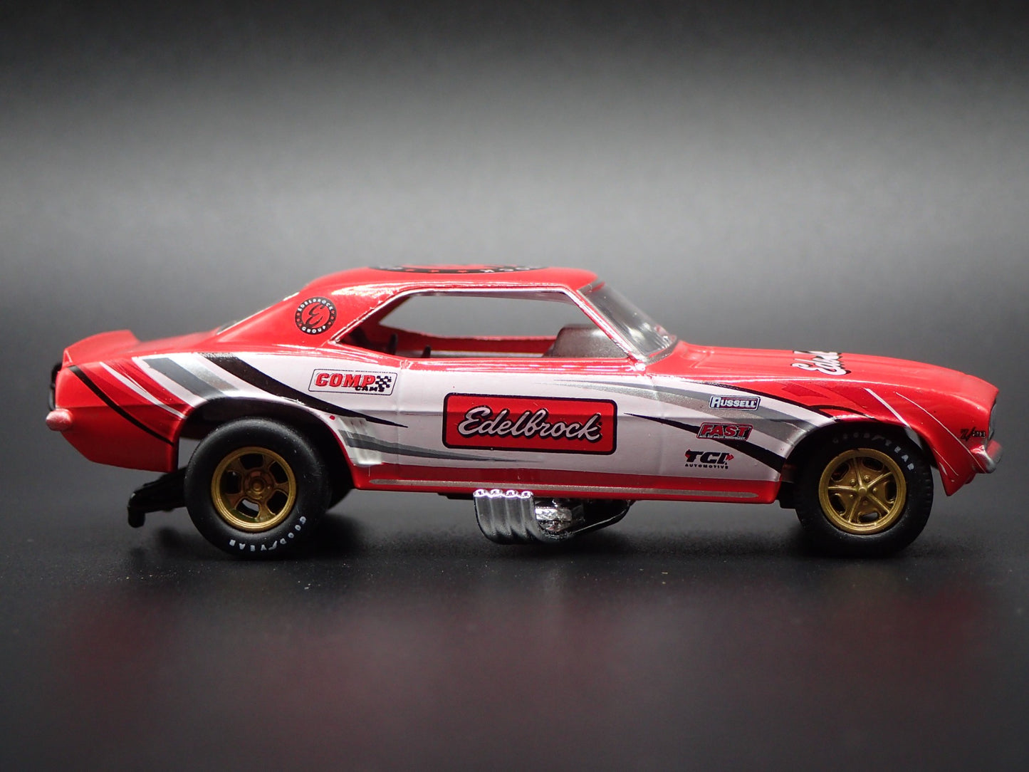 1969 CHEVY CHEVROLET CAMARO Z28 FUNNY CAR EDELBROCK 1:64 SCALE DIECAST MODEL CAR