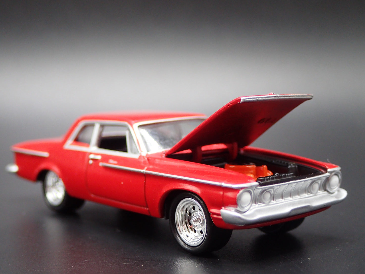 1962 62 PLYMOUTH BELVEDERE RED 1/64 SCALE COLLECTIBLE DIORAMA DIECAST MODEL CAR