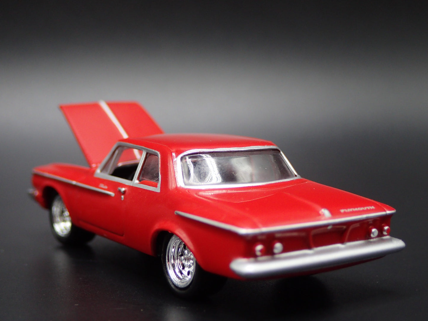 1962 62 PLYMOUTH BELVEDERE RED 1/64 SCALE COLLECTIBLE DIORAMA DIECAST MODEL CAR