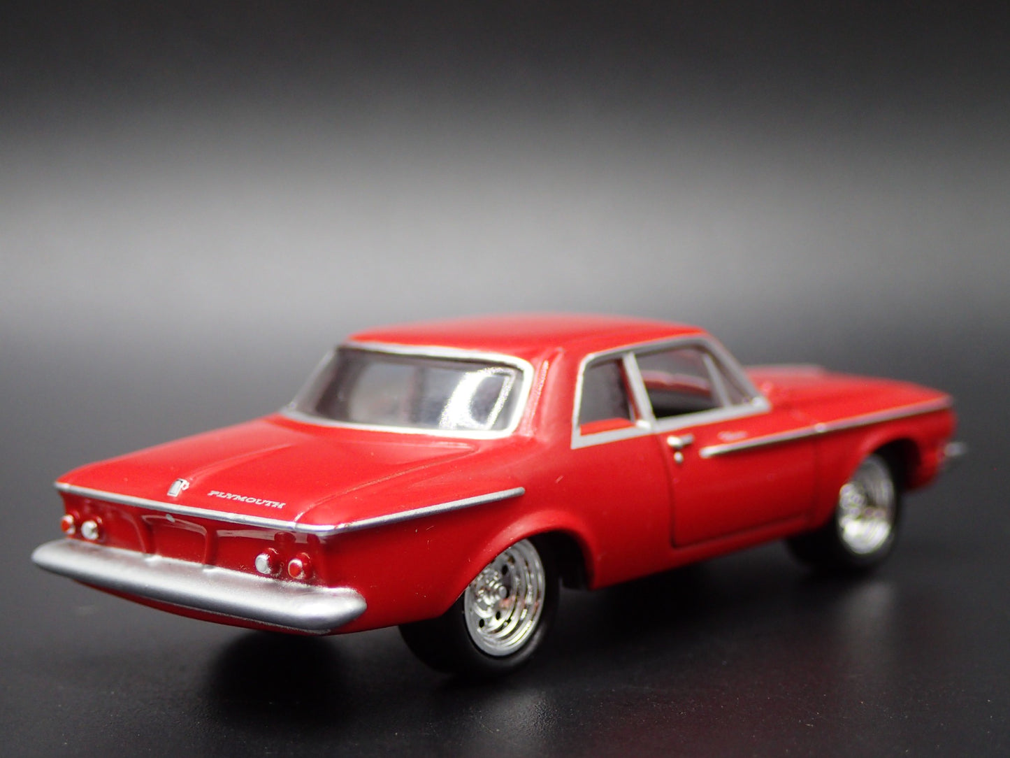 1962 62 PLYMOUTH BELVEDERE RED 1/64 SCALE COLLECTIBLE DIORAMA DIECAST MODEL CAR