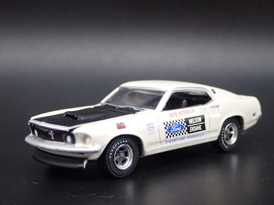 1969 FORD MUSTANG BOSS 429 FASTBACK PETE PETERSON 1/64 SCALE  DIECAST MODEL CAR