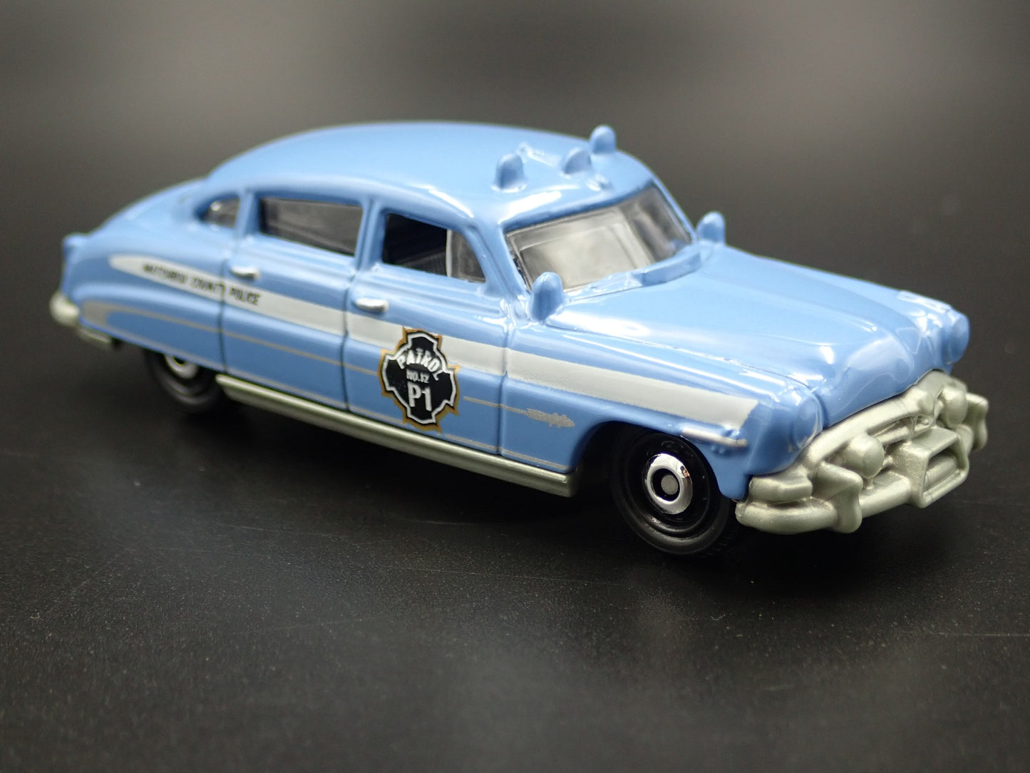 1951 51 HUDSON HORNET 4 FOUR DOOR COUNTY POLICE CAR 1/64 SCALE DIECAST MODEL CAR