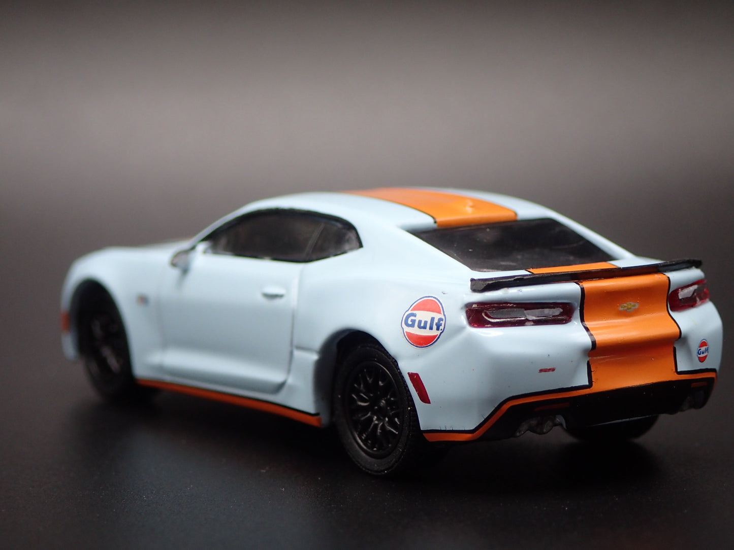 2016-2024 CHEVY CHEVROLET CAMARO SS GULF 1:64 SCALE DIORAMA DIECAST MODEL CAR
