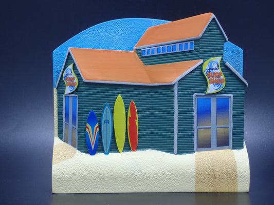 OCEAN SEASIDE SURF SHOP RESIN DIORAMA SCENE BACKGROUND DISPLAY PROP 1:64 SCALE