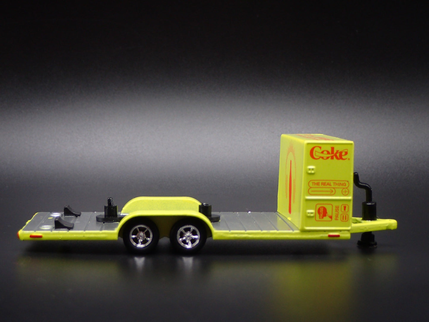 FLATBED CAR TRAILER W HITCH RACING 1:64 SCALE COLLECTIBLE DIORAMA DIECAST MODEL