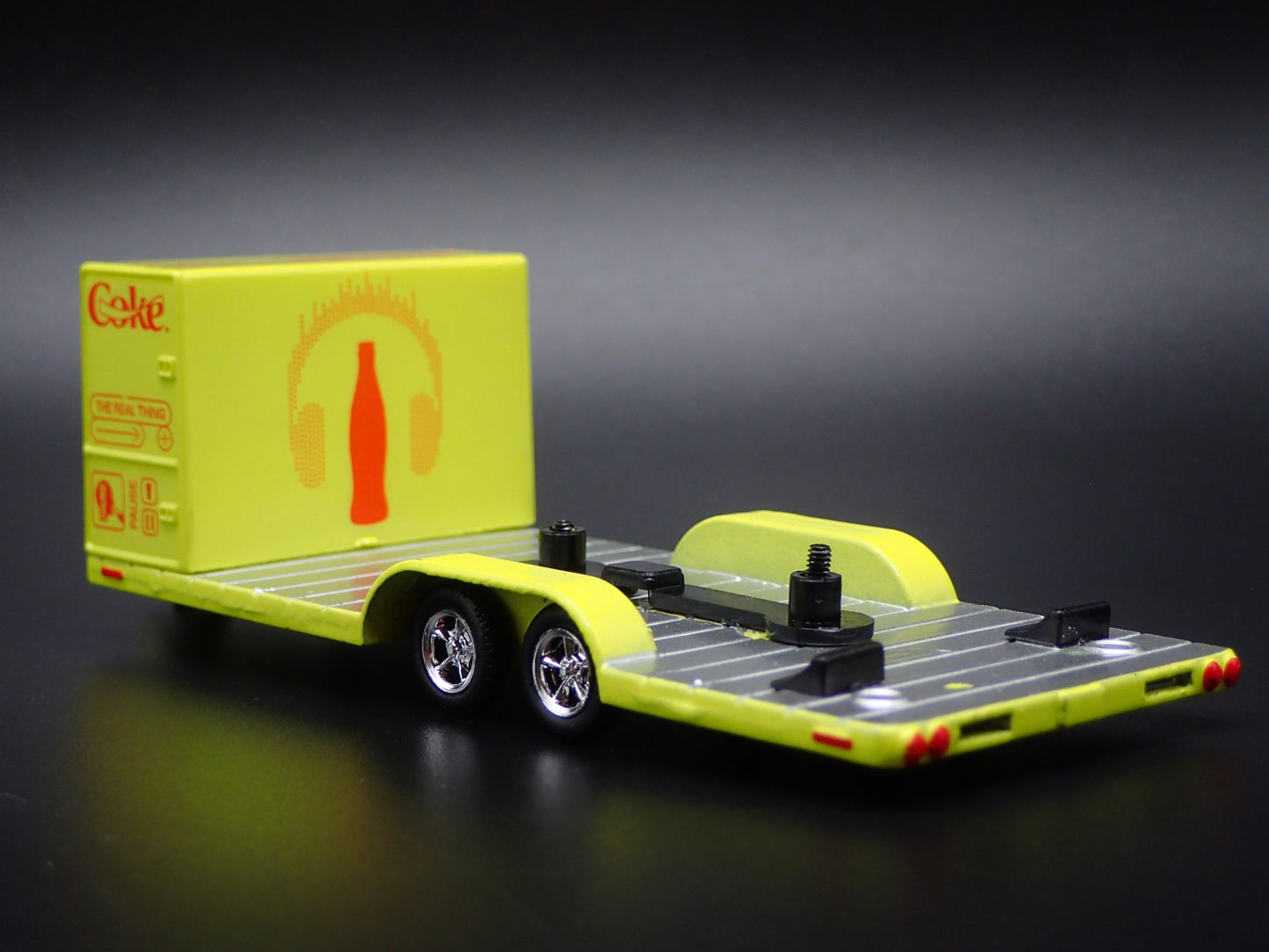 FLATBED CAR TRAILER W HITCH RACING 1:64 SCALE COLLECTIBLE DIORAMA DIECAST MODEL