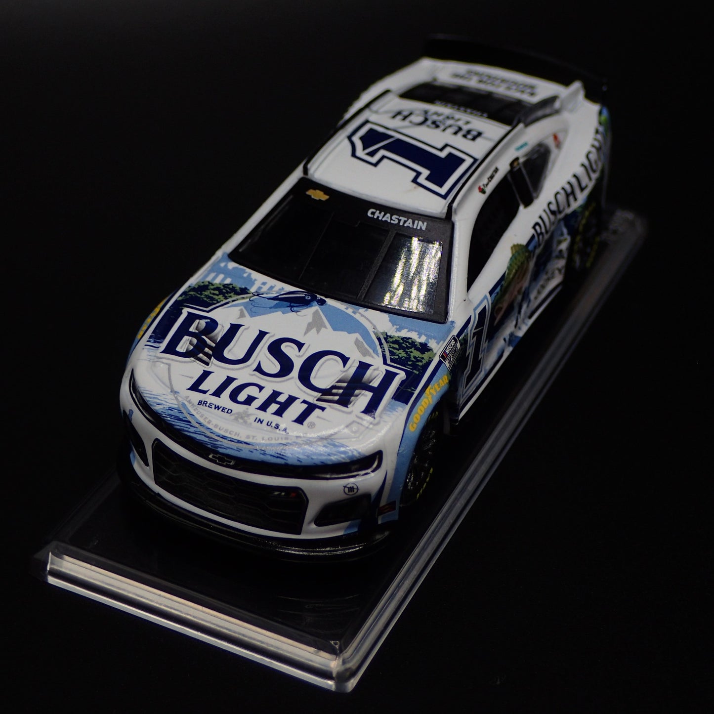 2024 24 CHEVY CAMARO ZL1 1 ROSS CHASTAIN BUSCH FISHING NASCAR 1:64 DIECAST CAR