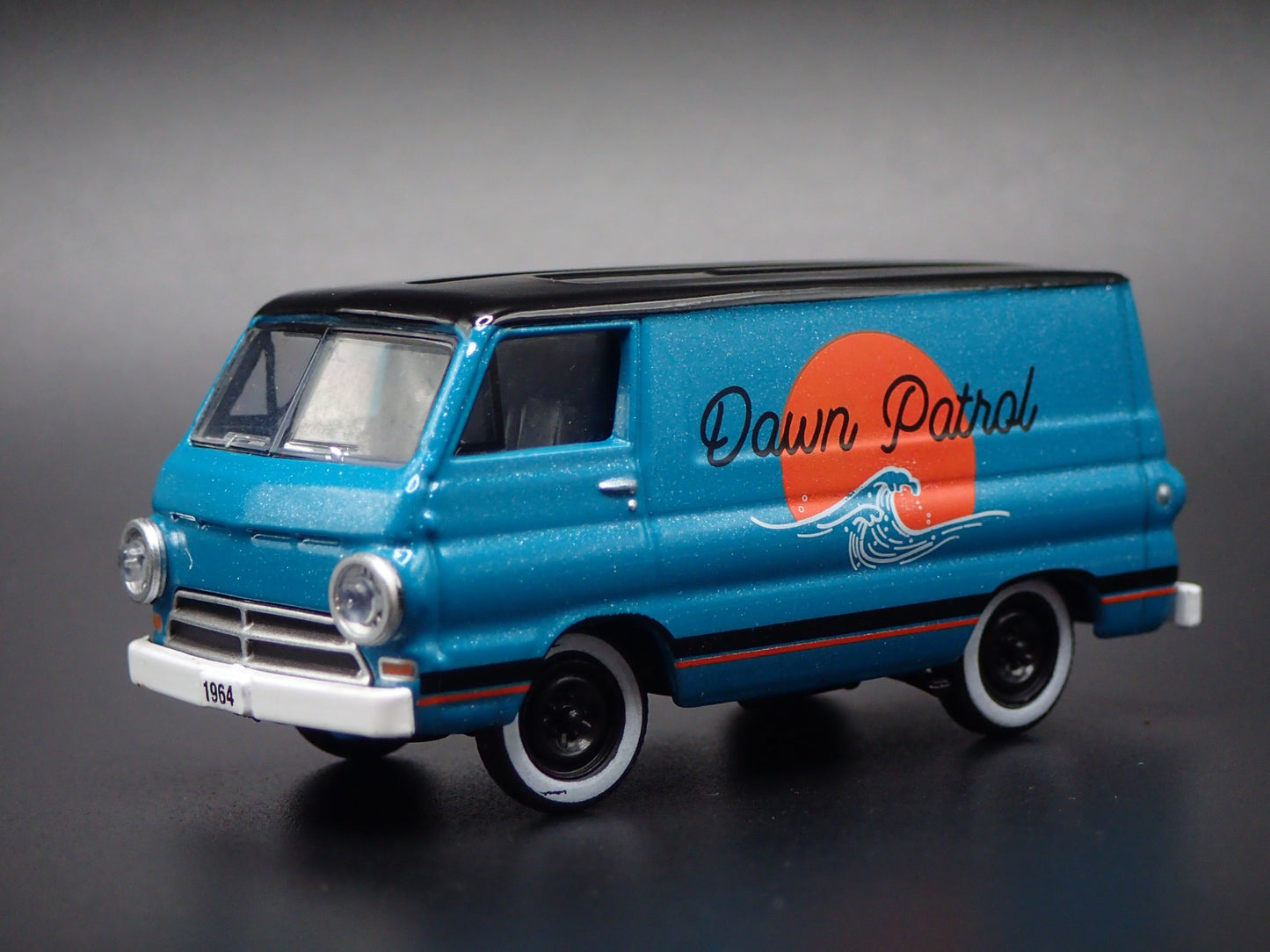 1964 64 DODGE A100 PANEL VAN GREEN 1/64 SCALE DIORAMA DIECAST MODEL CAR