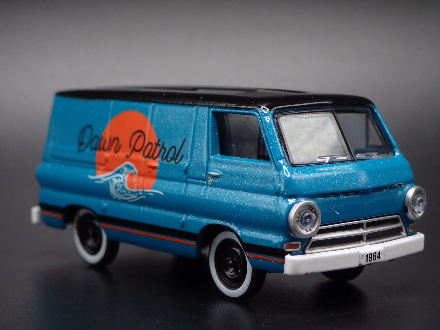 1964 64 DODGE A100 PANEL VAN GREEN 1/64 SCALE DIORAMA DIECAST MODEL CAR