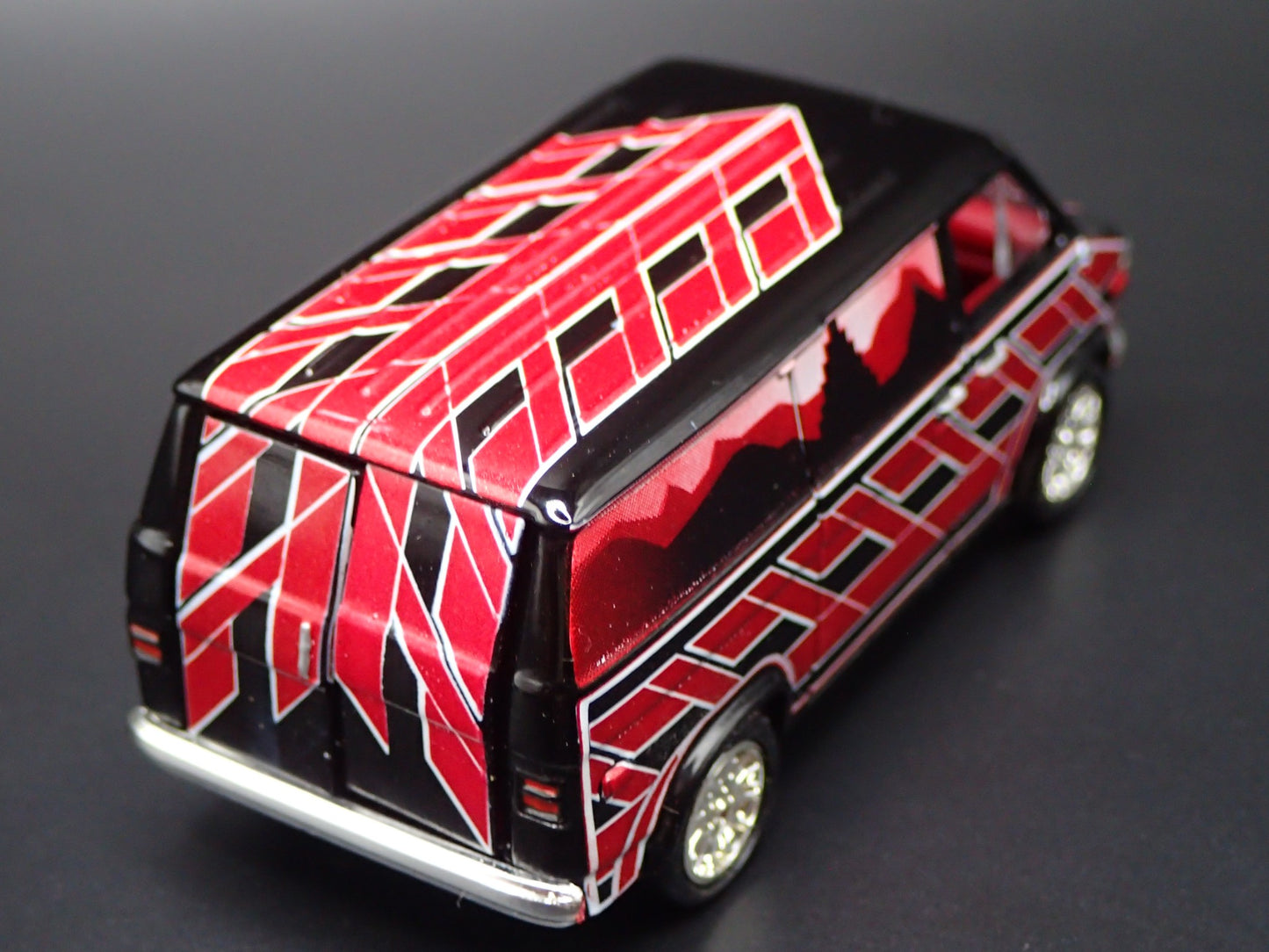 1971-1977 CHEVY CHEVROLET VAN G10 LOWRIDER BLACK 1:64 SCALE DIECAST MODEL CAR