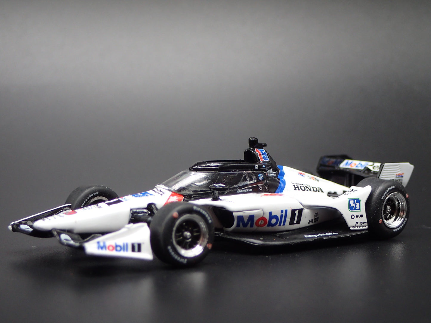 2025 25 INDY RACING HONDA 15 GRAHAM RAHAL MOBIL 1 1:64 SCALE DIECAST MODEL CAR