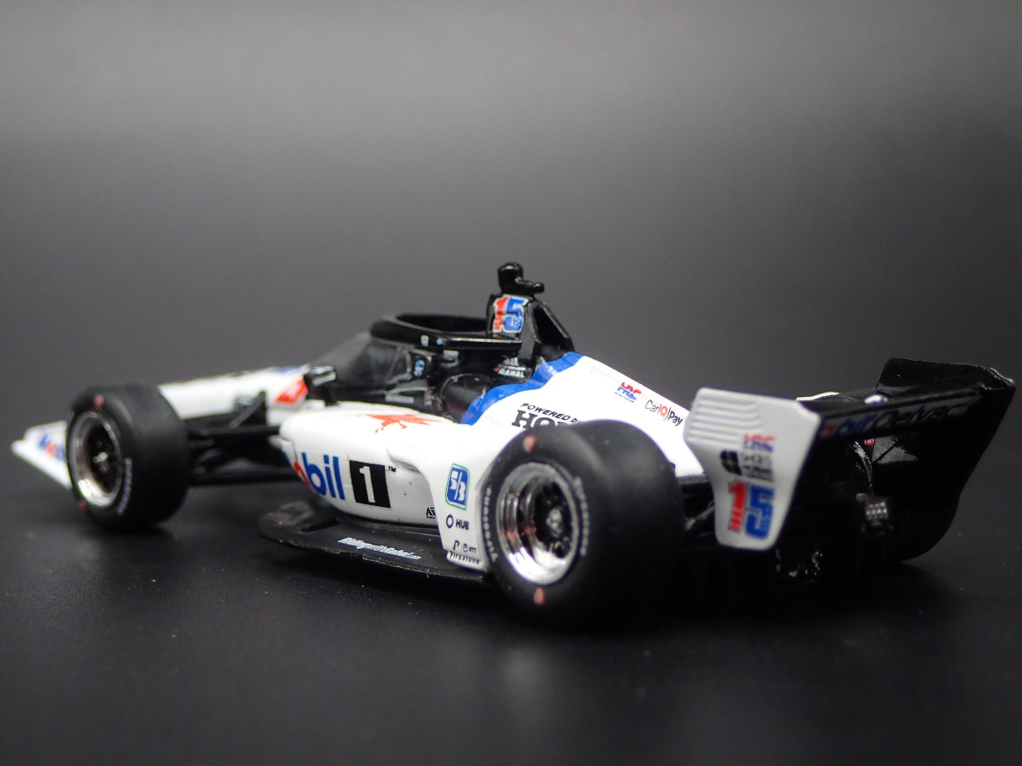 2025 25 INDY RACING HONDA 15 GRAHAM RAHAL MOBIL 1 1:64 SCALE DIECAST MODEL CAR
