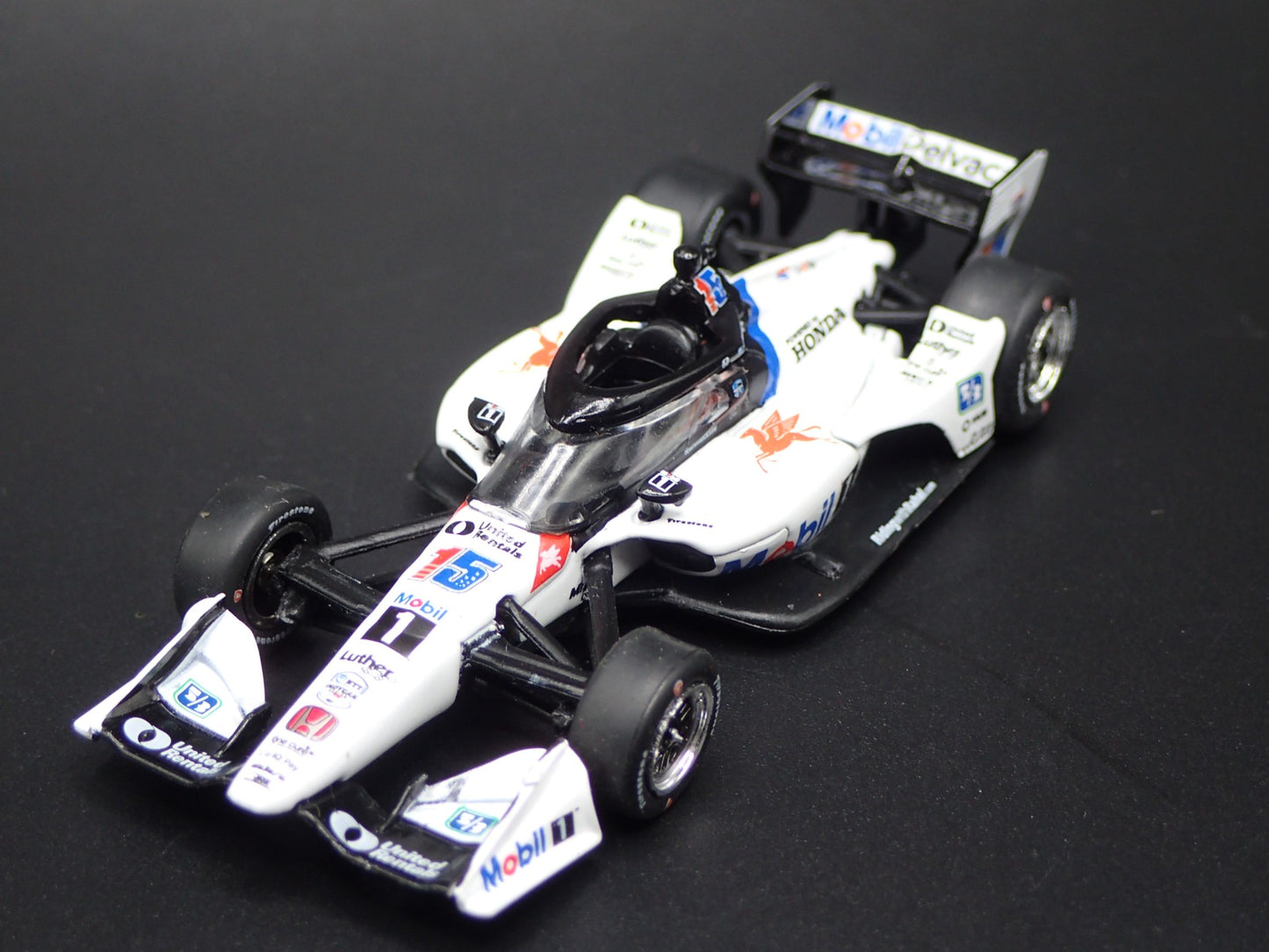 2025 25 INDY RACING HONDA 15 GRAHAM RAHAL MOBIL 1 1:64 SCALE DIECAST MODEL CAR