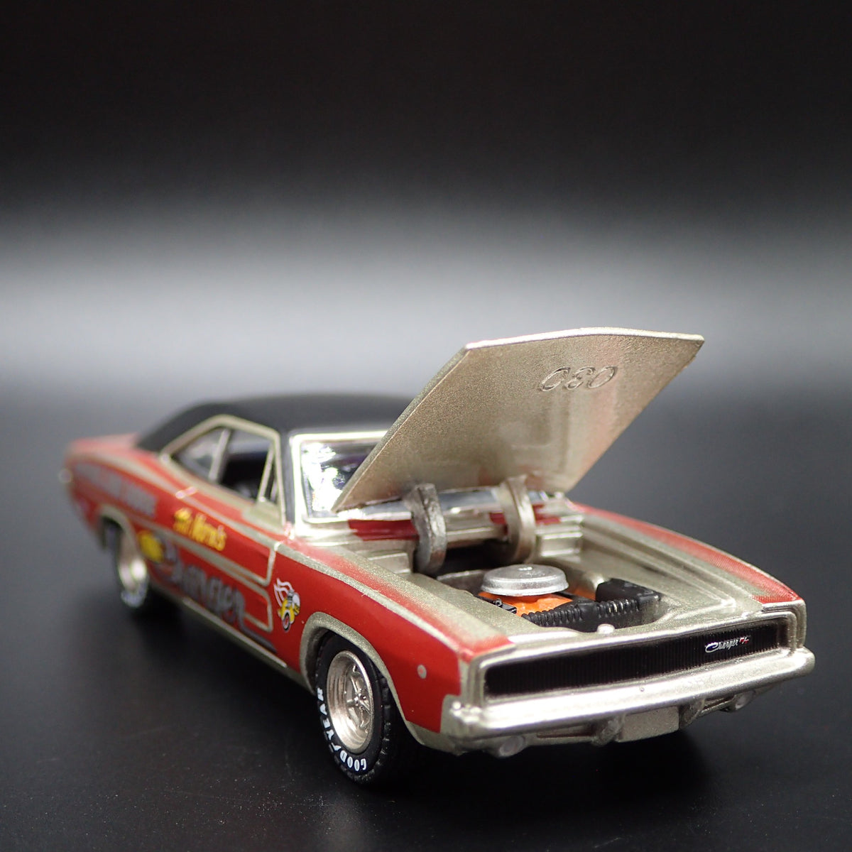 1968 68 DODGE CHARGER MR NORMS CHARGER NHRA 1:64 SCALE DIORAMA DIECAST MODEL CAR-Burning Rubber Toy Company