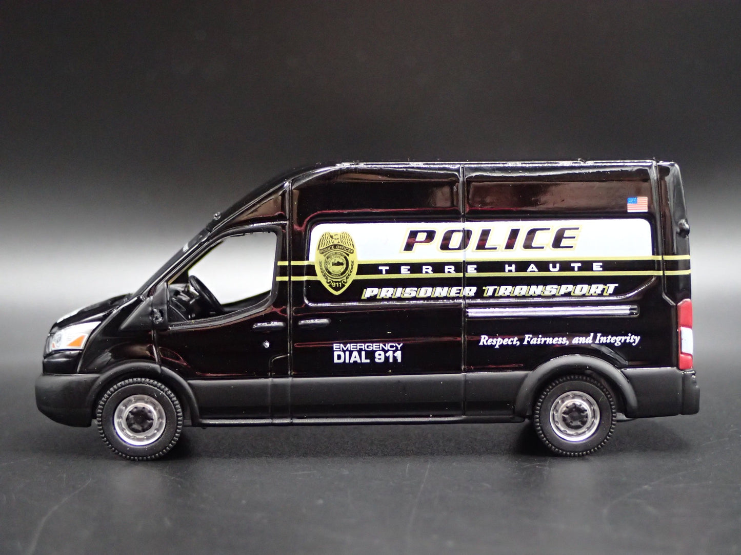 2020 20 FORD TRANSIT SPRINTER TERRE HAUTE IN POLICE 1:64 SCALE DIECAST MODEL CAR
