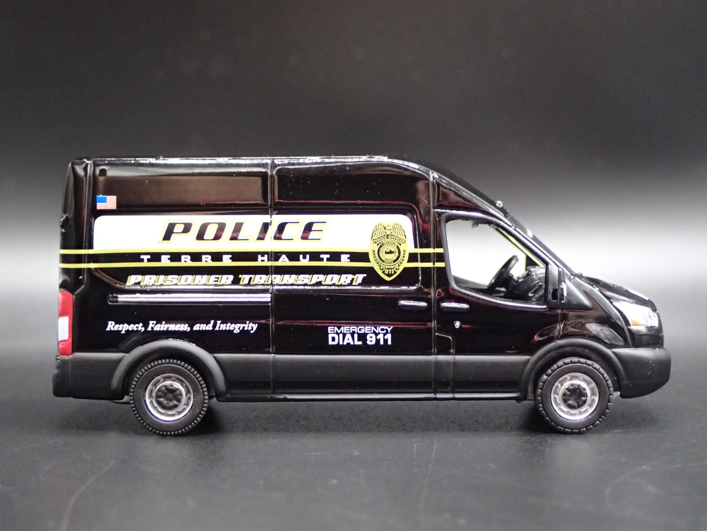 2020 20 FORD TRANSIT SPRINTER TERRE HAUTE IN POLICE 1:64 SCALE DIECAST MODEL CAR