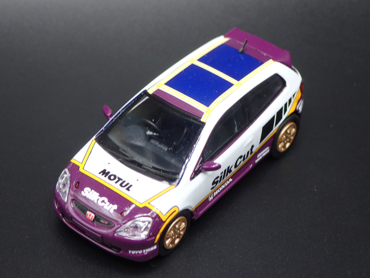2001-2005 HONDA CIVIC TYPE R EP3 HATCHBACK SILK CUT 1/64 SCALE DIECAST MODEL CAR