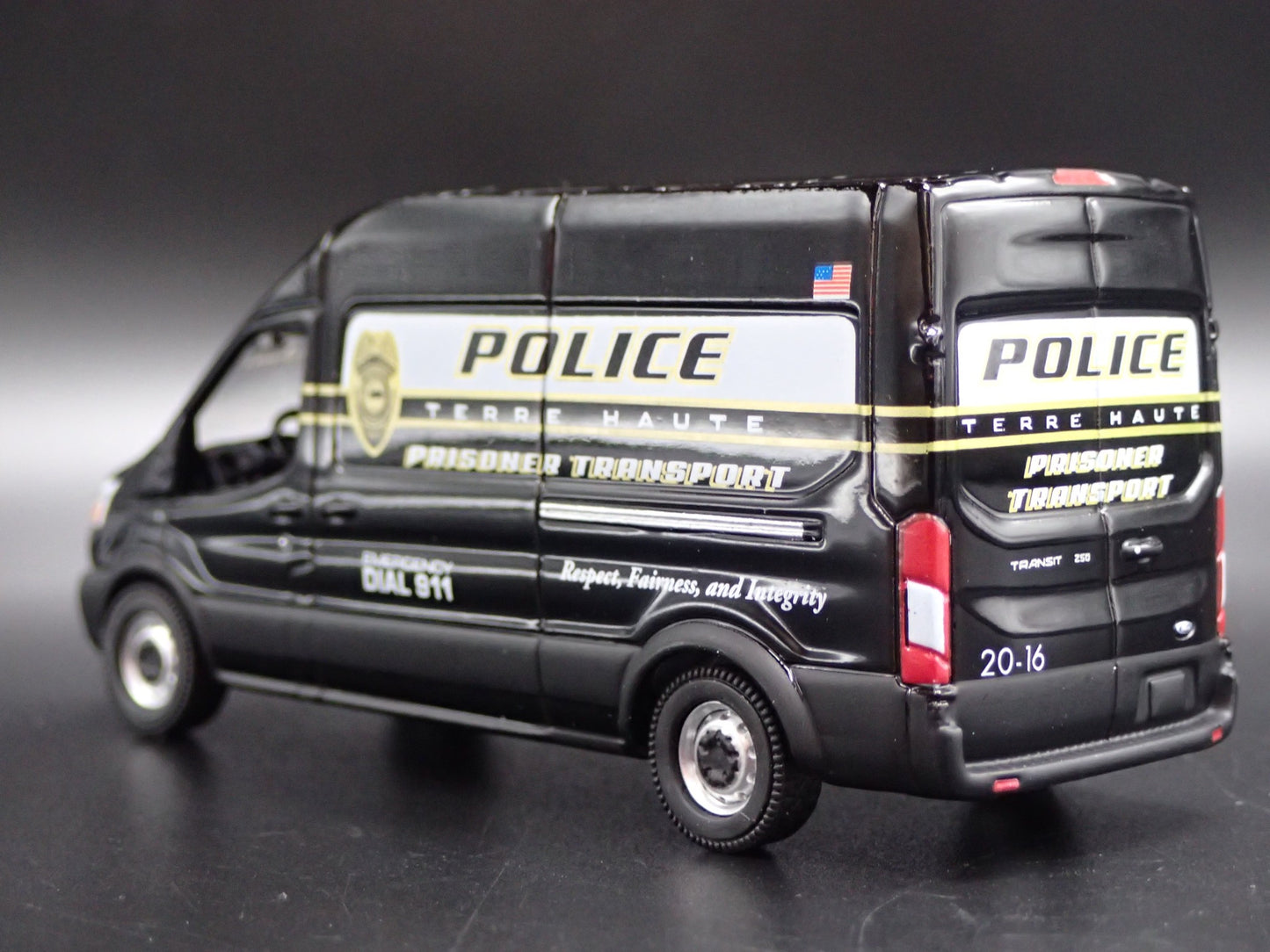 2020 20 FORD TRANSIT SPRINTER TERRE HAUTE IN POLICE 1:64 SCALE DIECAST MODEL CAR