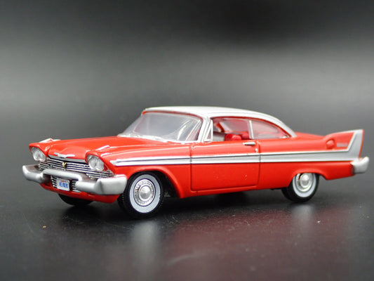 1958 58 PLYMOUTH BELVEDERE RED 1:64 SCALE COLLECTIBLE DIORAMA DIECAST MODEL CAR