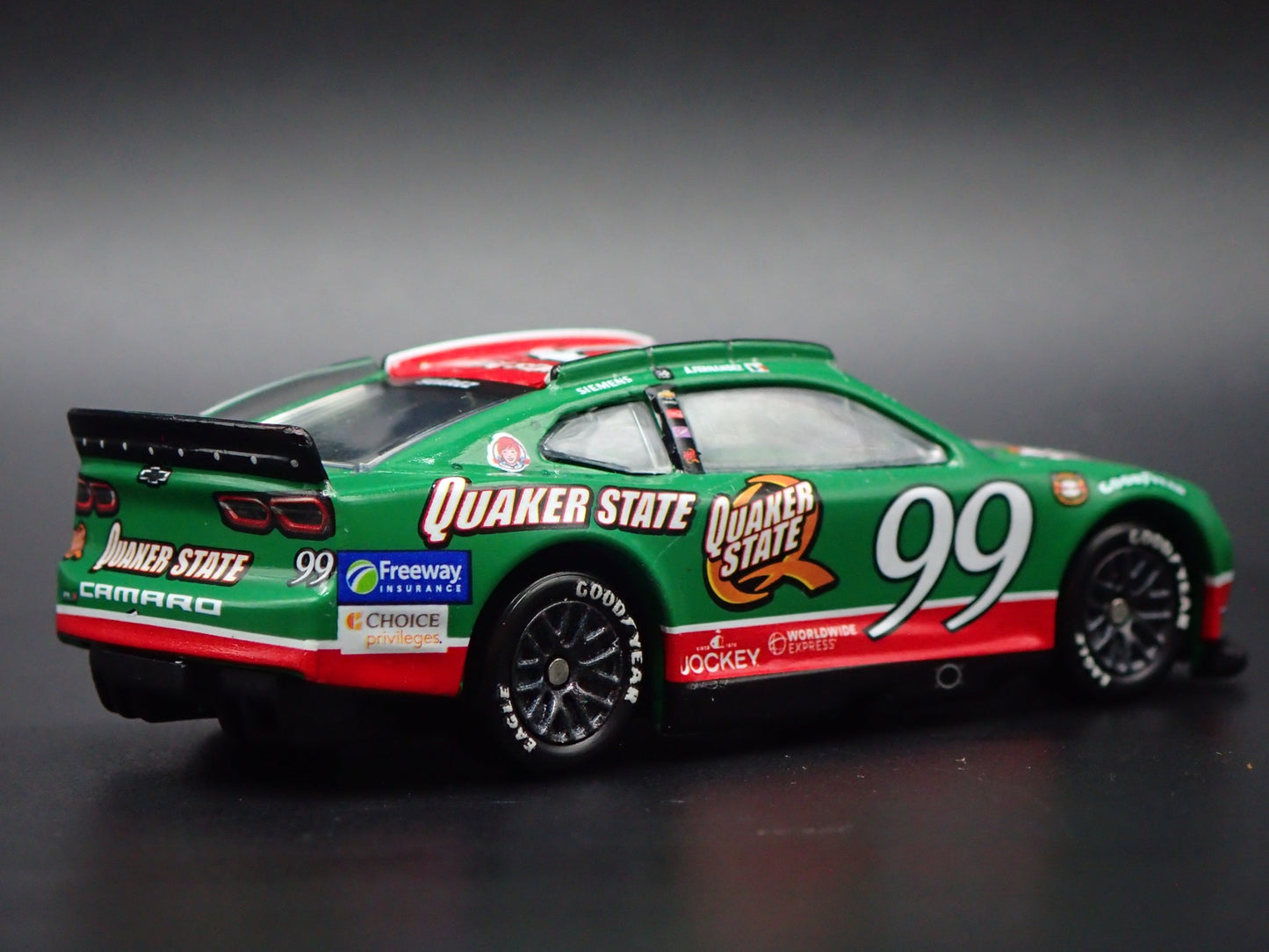 2024 24 CHEVY CAMARO ZL1 99 DANIEL SUAREZ QUAKER NASCAR 1:64 DIECAST MODEL CAR