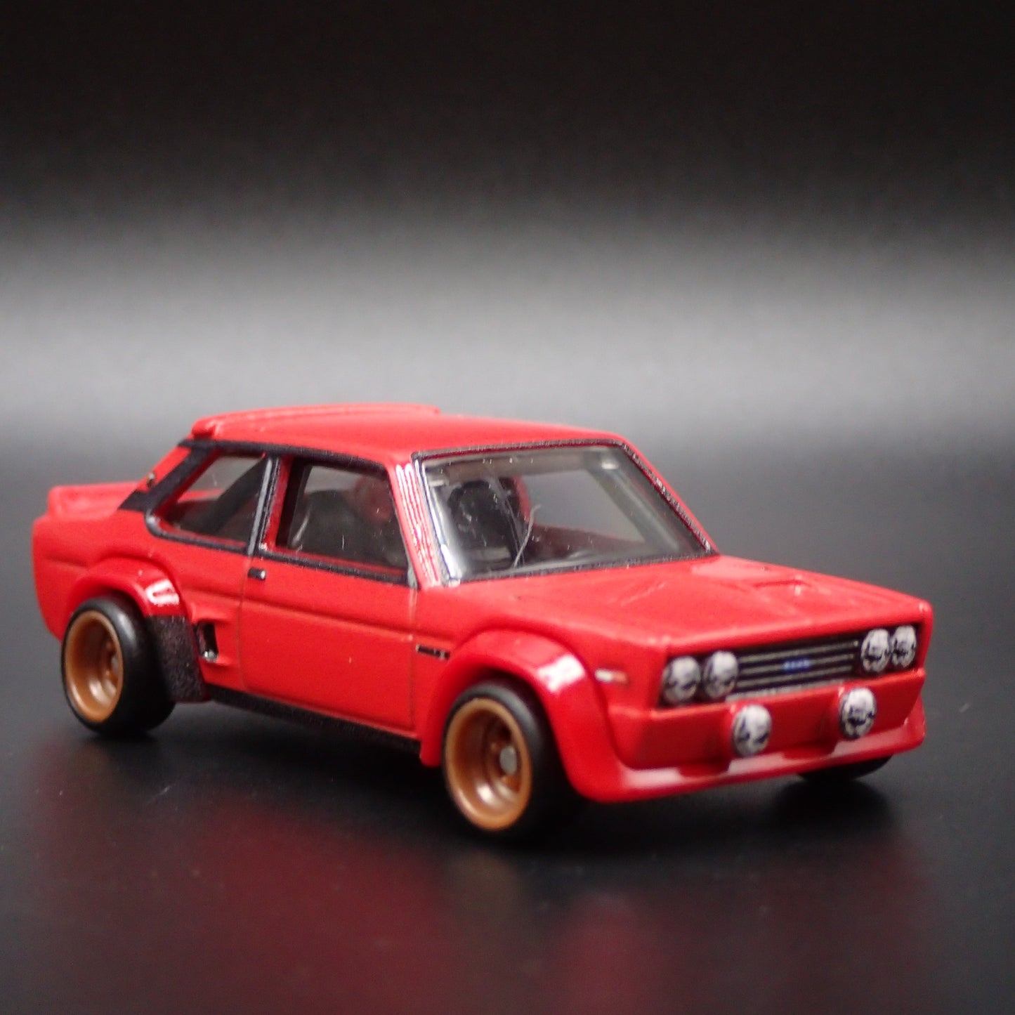 FIAT 131 ABARTH RED 1/64 SCALE LIMITED COLLECTIBLE DIORAMA DIECAST MODEL CAR
